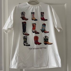 Oversized western graphic tee size S
